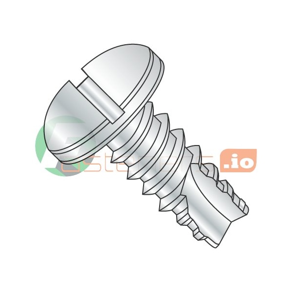 Newport Fasteners Thread Cutting Screw, #6 x 1/4 in, Zinc Plated Steel Pan Head Slotted Drive, 10000 PK 751237 - main